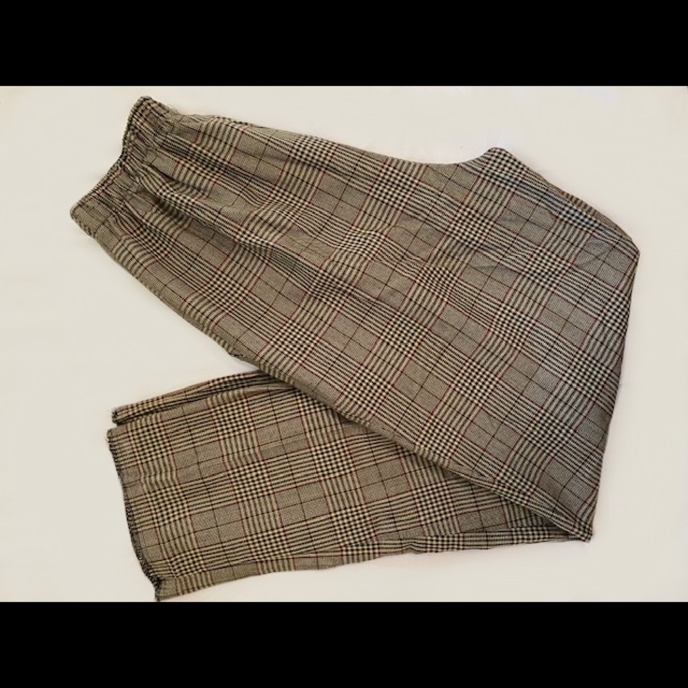 Vintage tan plaid pants